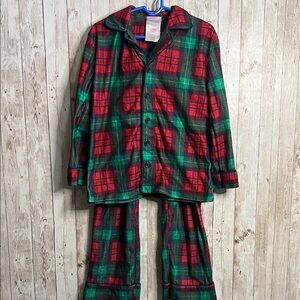 Wondershop Festive Plaid Kids Pajama Set - Red and Green